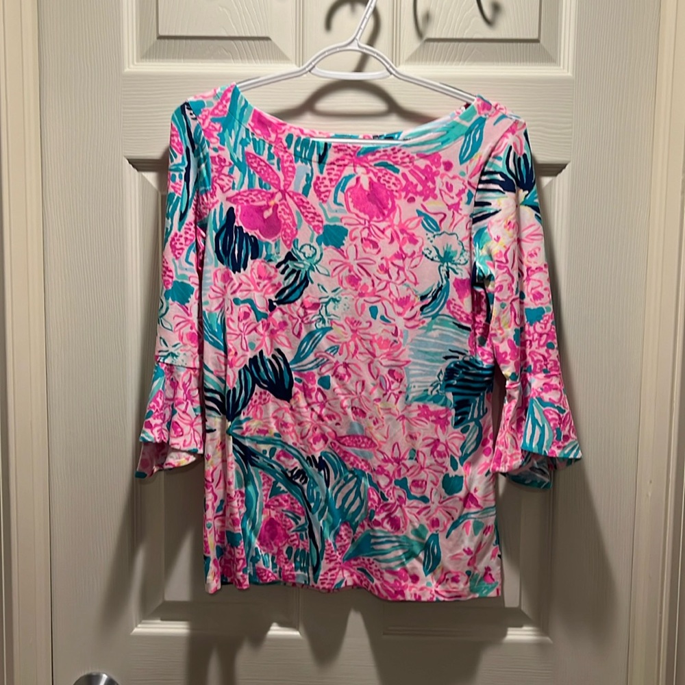 Lilly Pulitzer fontaine top via flora size XS